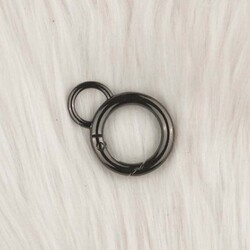 METAL SPRING BAG RING WITH EAR 2 CM. - Thumbnail