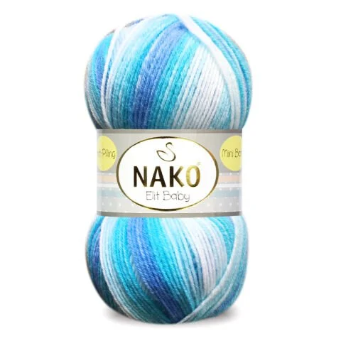 NAKO ELİT BABY MINI BATIK KNITTING YARN 100 GR - Thumbnail