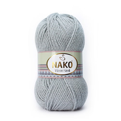 NAKO MINK SILVERY KNITTING YARN - Thumbnail