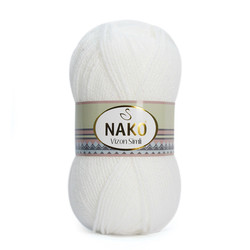 NAKO MINK SILVERY KNITTING YARN - Thumbnail