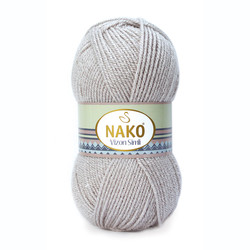 NAKO MINK SILVERY KNITTING YARN - Thumbnail