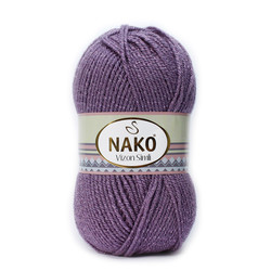 NAKO MINK SILVERY KNITTING YARN - Thumbnail