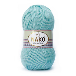 NAKO MINK SILVERY KNITTING YARN - Thumbnail