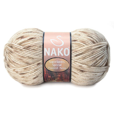 NAKO SUPERLAMBS SPECIAL TWEED KNITTING YARN