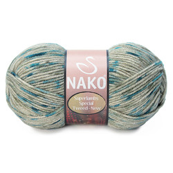 NAKO SUPERLAMBS SPECIAL TWEED KNITTING YARN - Thumbnail