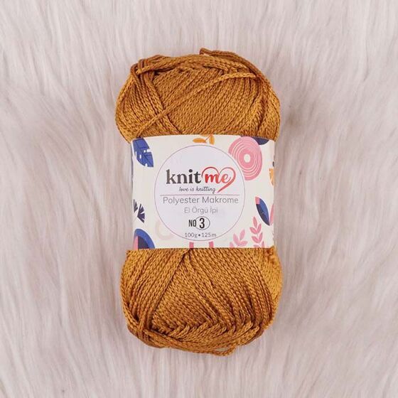 KNİT ME POLYESTER MACROME HAND KNITTING YARN NO:3 100 GR.125 MT.