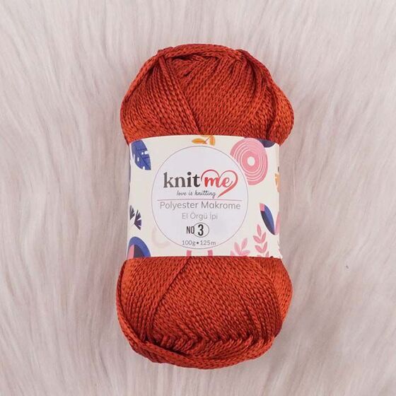 KNİT ME POLYESTER MACROME HAND KNITTING YARN NO:3 100 GR.125 MT.