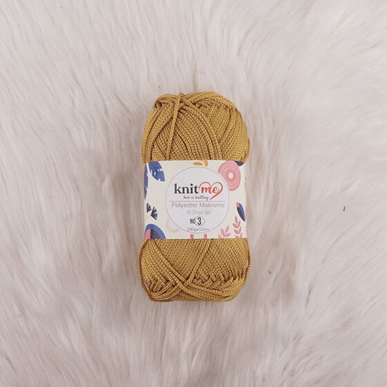 KNİT ME POLYESTER MACROME HAND KNITTING YARN NO:3 100 GR.125 MT.