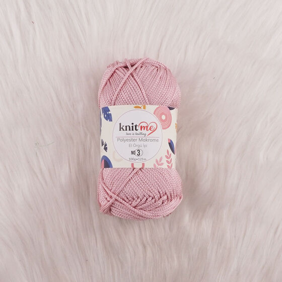 KNİT ME POLYESTER MACROME HAND KNITTING YARN NO:3 100 GR.125 MT.