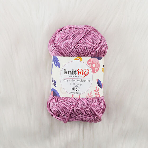 KNİT ME POLYESTER MACROME HAND KNITTING YARN NO:3 100 GR.125 MT.