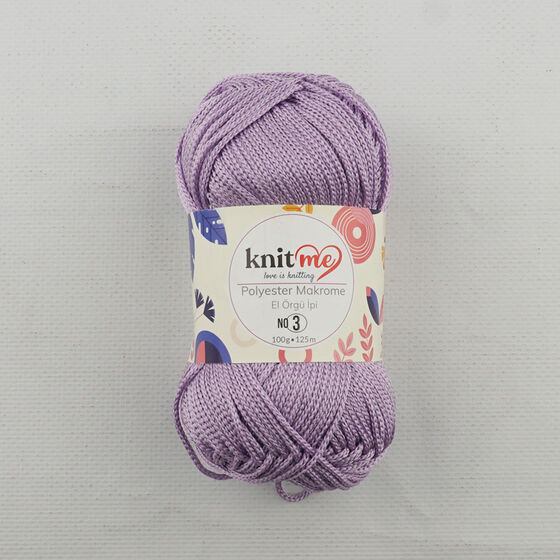 KNİT ME POLYESTER MACROME HAND KNITTING YARN NO:3 100 GR.125 MT.