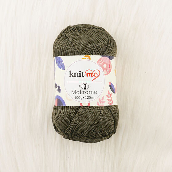 KNİT ME POLYESTER MACROME HAND KNITTING YARN NO:3 100 GR.125 MT.