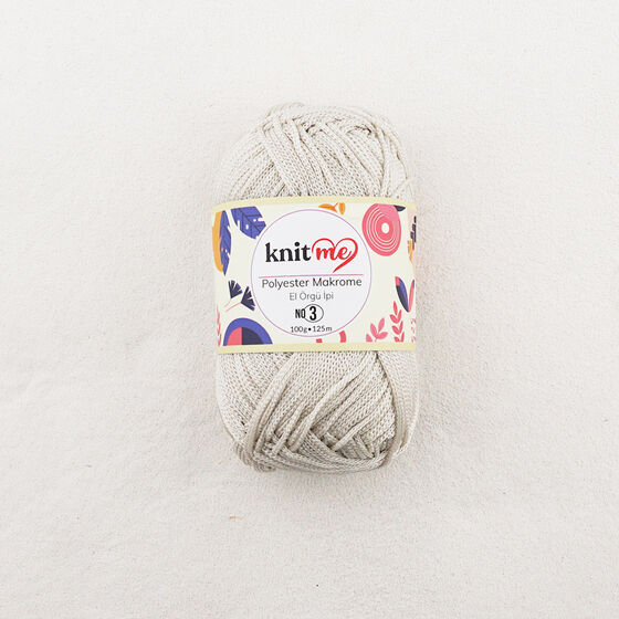 KNİT ME POLYESTER MACROME HAND KNITTING YARN NO:3 100 GR.125 MT.