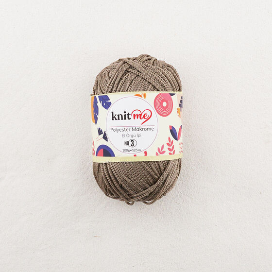 KNİT ME POLYESTER MACROME HAND KNITTING YARN NO:3 100 GR.125 MT.