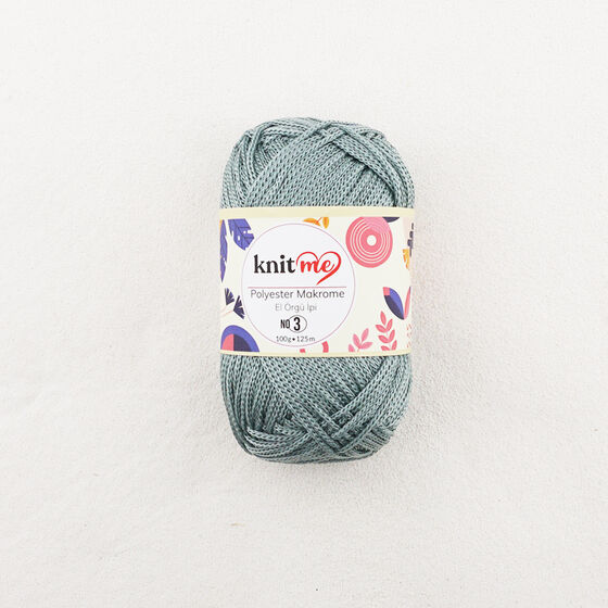 KNİT ME POLYESTER MACROME HAND KNITTING YARN NO:3 100 GR.125 MT.