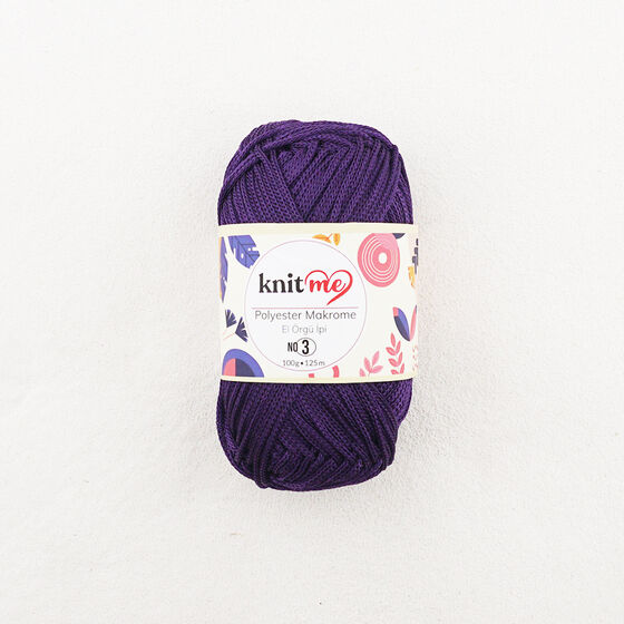 KNİT ME POLYESTER MACROME HAND KNITTING YARN NO:3 100 GR.125 MT.