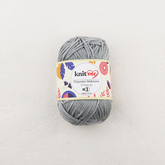 KNİT ME POLYESTER MACROME HAND KNITTING YARN NO:3 100 GR.125 MT.