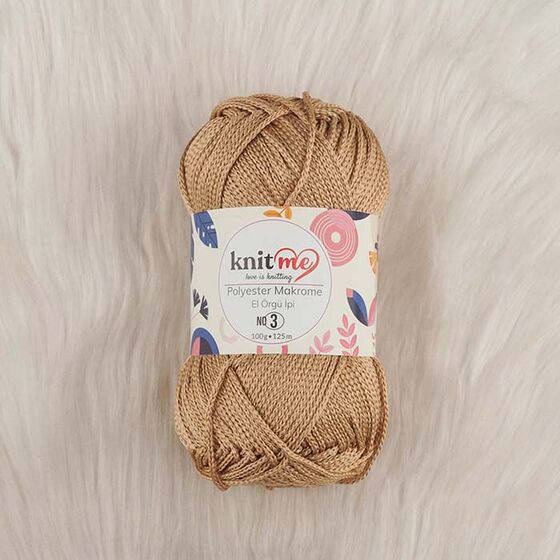 KNİT ME POLYESTER MACROME HAND KNITTING YARN NO:3 100 GR.125 MT.