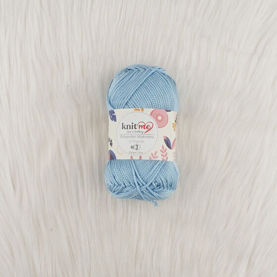 KNİT ME POLYESTER MACROME HAND KNITTING YARN NO:3 100 GR.125 MT.