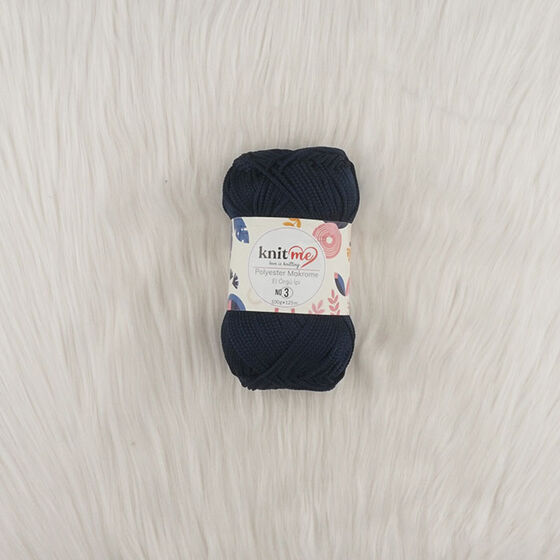 KNİT ME POLYESTER MACROME HAND KNITTING YARN NO:3 100 GR.125 MT.