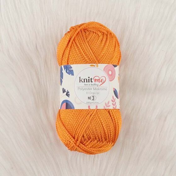 KNİT ME POLYESTER MACROME HAND KNITTING YARN NO:3 100 GR.125 MT.