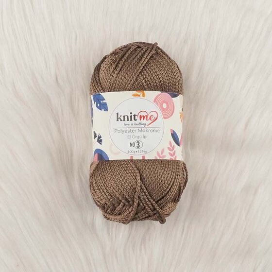 KNİT ME POLYESTER MACROME HAND KNITTING YARN NO:3 100 GR.125 MT.