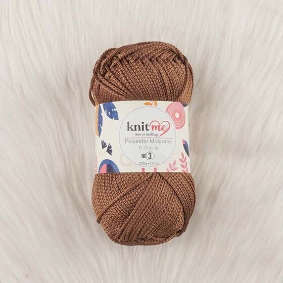 KNİT ME POLYESTER MACROME HAND KNITTING YARN NO:3 100 GR.125 MT.