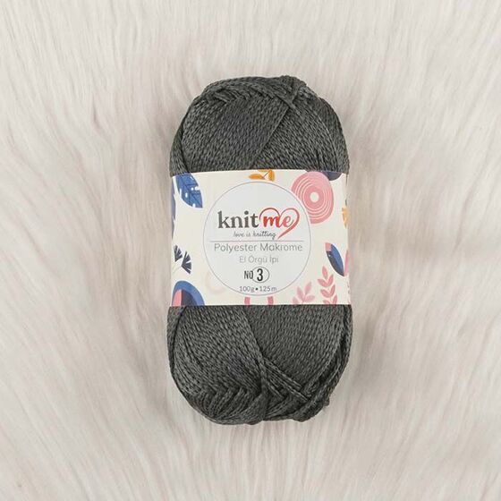 KNİT ME POLYESTER MACROME HAND KNITTING YARN NO:3 100 GR.125 MT.