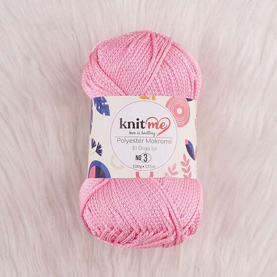 KNİT ME POLYESTER MACROME HAND KNITTING YARN NO:3 100 GR.125 MT.