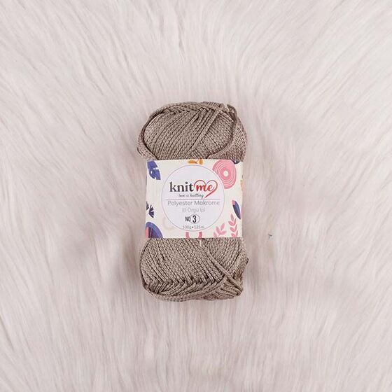 KNİT ME POLYESTER MACROME HAND KNITTING YARN NO:3 100 GR.125 MT.