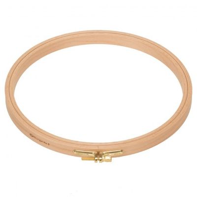 -NURGE 16MM. TİMBERED EMBROIDERY HOOP WITH SCREW NO:4 DIAMETER:19 cm