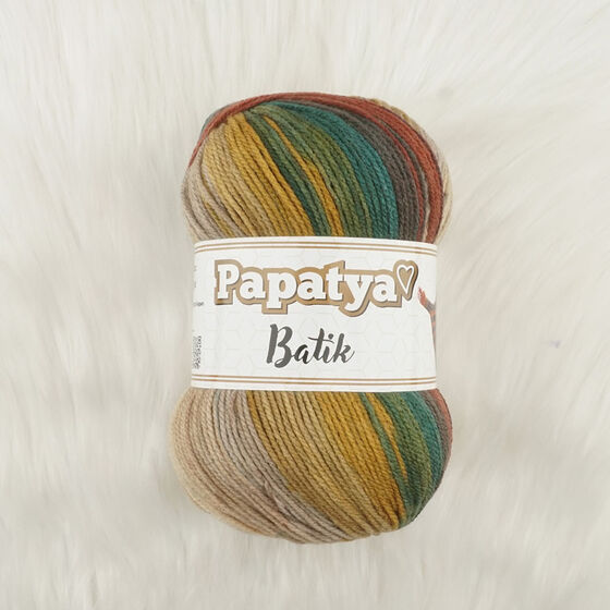 PAPATYA BATİK EL ÖRGÜ İPİ 100 GR. 360 MT.