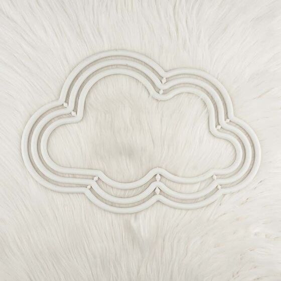 PLASTIC CLOUD MACROME RING 33 X 23 CM.