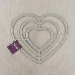 Noname - PLASTIC HEART MACROME RING 21 X 19 CM.