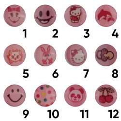POLYESTER BABY BUTTON PINK 15 MM - Thumbnail