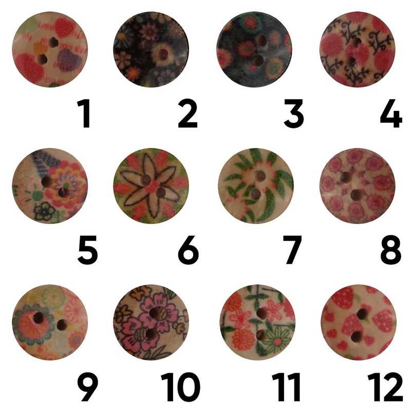 Polyester Desenli Düğme Model 2