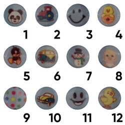 POLYESTER FIGURED BABY BUTTON 15 MM MODEL 2 - Thumbnail