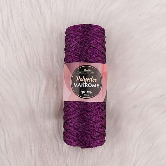 POLYESTER MACROME HAND KNITTING YARN NO:5 200 GR.