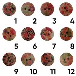 POLYESTER PATTERNED BUTTON MODEL 3 - Thumbnail