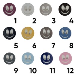 POLYESTER SMILE BABY BUTTON 15 MM - Thumbnail