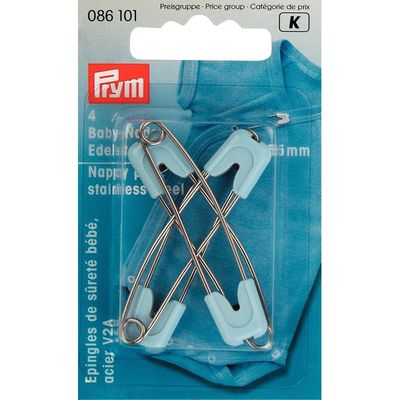 PRYM 086101 BABY NEEDLE WITH STEEL HOOK LIGHT BLUE