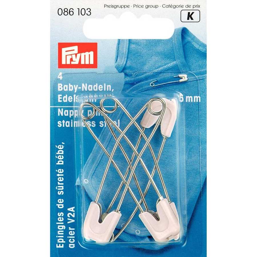 -prym 086103 Çelik Çengelli Bebek İğnesi Beyaz