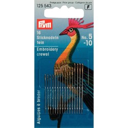 Prym - PRYM 125543 EMBROIDERY NEEDLE NO:5-10 MM. Prym - PRYM 125543 EMBROIDERY NEEDLE NO:5-10 MM.