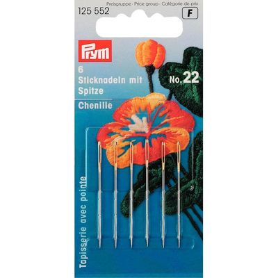 PRYM 125552 POINTED RIBBON NEEDLE NO:22