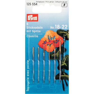 PRYM 125554 POINTED RIBBON NEEDLE NO:18-22