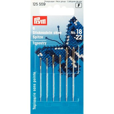 PRYM 125559 ROUND END RIBBON NEEDLE NO:18-22