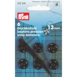 Prym - -PRYM 341168 ÇIT ÇIT DİKMELİ 13 MM. SİYAH