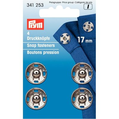 -PRYM 341253 ÇIT ÇIT DİKMELİ 17 MM. 4 PARÇA