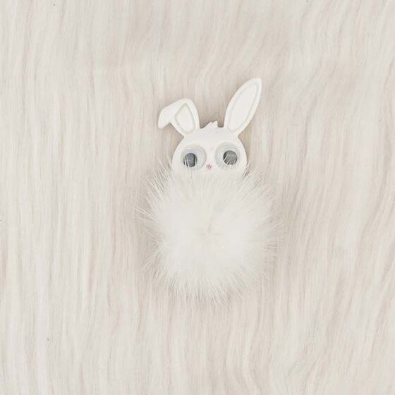 RABBIT APPLIQUE SLICON MOLD FEATHER 5 CM.