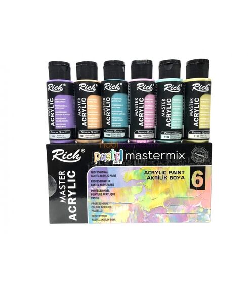 RİCH ACRYLIC MASTER MIX PASTEL SET 60 CC.6 LI 060-11408